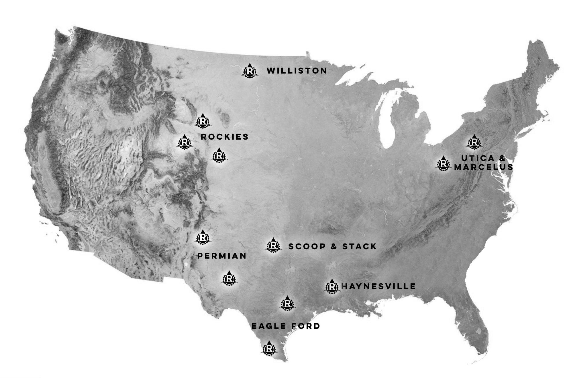 Rowan Energy U.S. Operations Map